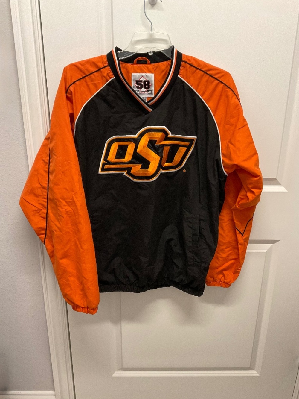 58 SPORTS OKLAHOMA STATE UNIVERSITY OSU PULLOVER SIZE MEDIUM
